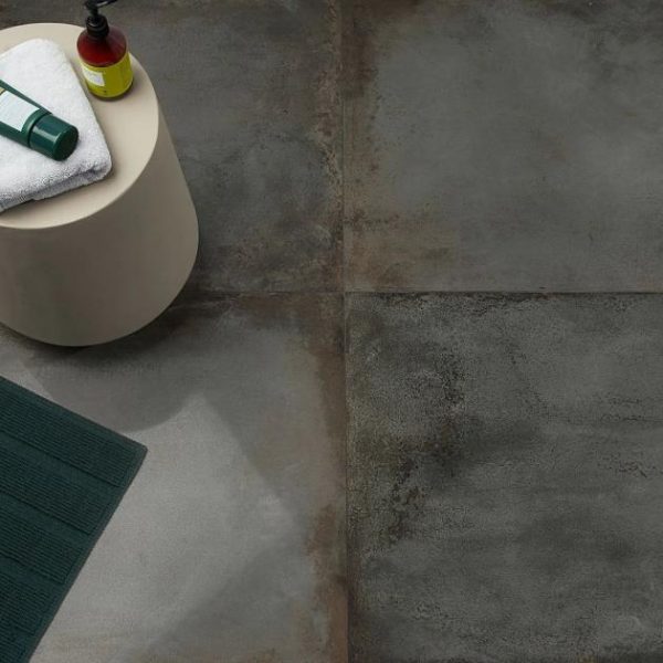 Large Wall | 1 sq. ft. Angela Harris Flatiron Graphite 24×48 Semi-Polished Porcelain Tile Graphite Semi-Polished Bathroom Bathroom