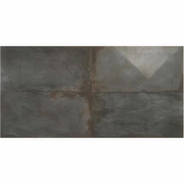 Large Wall | 1 sq. ft. Angela Harris Flatiron Graphite 24×48 Semi-Polished Porcelain Tile Graphite Semi-Polished Bathroom Bathroom