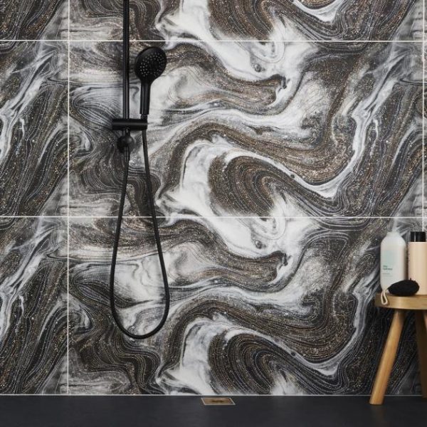 Large Wall | 1 sq. ft. Australis White Deco 24×48 Artisan Decor Polished Porcelain Tile White Deco Bathroom Bathroom