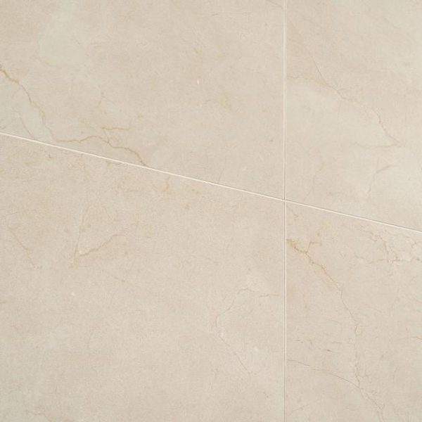 Large Wall | 1 sq. ft. Basic Marble Crema Marfil Beige 24×48 Satin Porcelain Tile Bathroom Bathroom