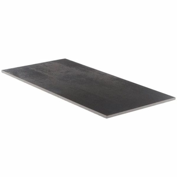 Large Wall | 1 sq. ft. Hewlett Black Iron 12×24 Matte Porcelain Tile Black Iron Bathroom Bathroom