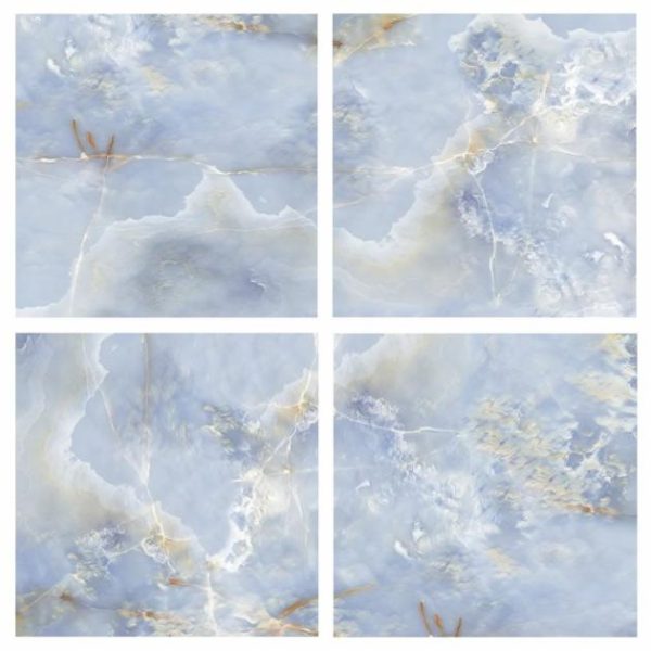 Large Wall | 1 sq. ft. Lumina Onyx Caspian Blue 24×24 Polished Porcelain Tile Onyx Caspian Bathroom Bathroom