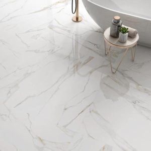 Large Wall | 1 sq. ft. Minera Aurora Gold 48×48 Marble Look Polished Porcelain Tile Aurora Gold Bathroom Aurora Gold