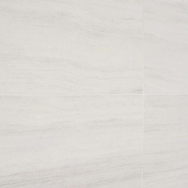 Large Wall | 1 sq. ft. Nashville White 24×48 Travertine Look Matte Porcelain Tile White Matte Bathroom Bathroom