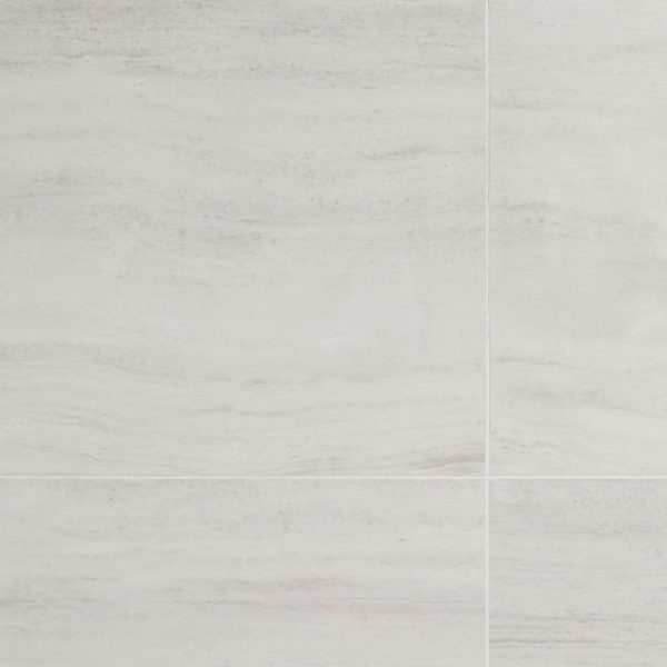 Large Wall | 1 sq. ft. Nashville White 24×48 Travertine Look Matte Porcelain Tile White Matte Bathroom Bathroom