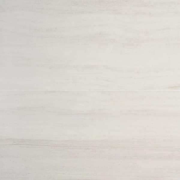 Large Wall | 1 sq. ft. Nashville White 24×48 Travertine Look Matte Porcelain Tile White Matte Bathroom Bathroom