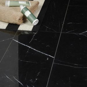 Large Wall | 1 sq. ft. Nero Marquina 12×24 Polished Marble Tile 12X24 Bathroom 12X24