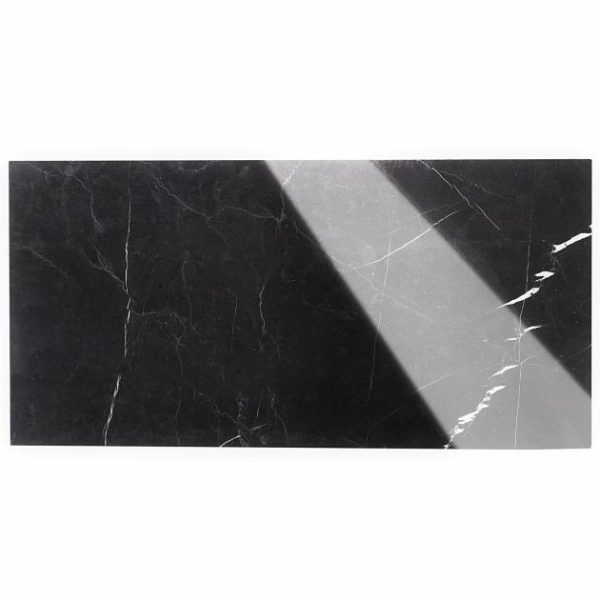 Large Wall | 1 sq. ft. Nero Marquina 12×24 Polished Marble Tile 12X24 Bathroom 12X24