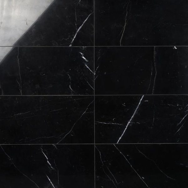 Large Wall | 1 sq. ft. Nero Marquina 12×24 Polished Marble Tile 12X24 Bathroom 12X24