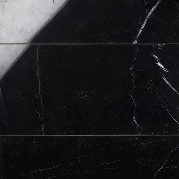 Large Wall | 1 sq. ft. Nero Marquina 12×24 Polished Marble Tile 12X24 Bathroom 12X24