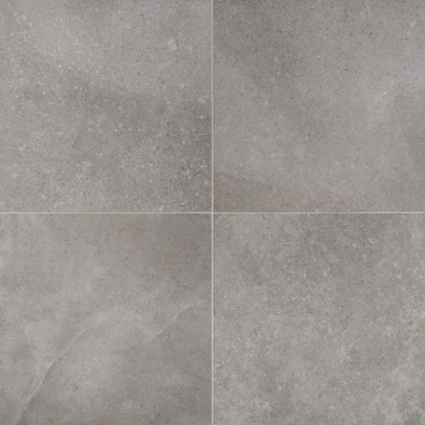 Large Wall | 1 sq. ft. New Rock Fossil Dark Gray 24×24 Limestone Look Matte Porcelain Tile Dark Gray Bathroom Bathroom