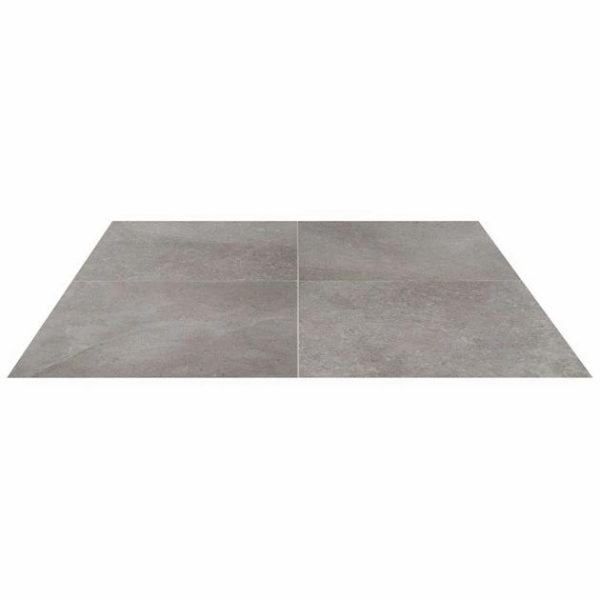 Large Wall | 1 sq. ft. New Rock Fossil Dark Gray 24×24 Limestone Look Matte Porcelain Tile Dark Gray Bathroom Bathroom