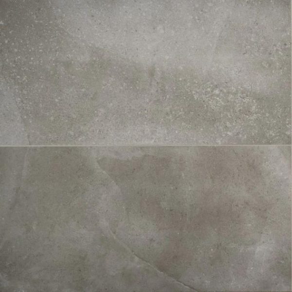 Large Wall | 1 sq. ft. New Rock Fossil Dark Gray 24×48 Limestone Look Matte Porcelain Tile Dark Gray Bathroom Bathroom