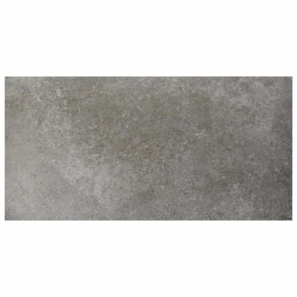 Large Wall | 1 sq. ft. New Rock Fossil Dark Gray 24×48 Limestone Look Matte Porcelain Tile Dark Gray Bathroom Bathroom