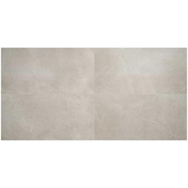 Large Wall | 1 sq. ft. New Rock Fumo Light Gray 24×48 Limestone Look Matte Porcelain Tile Light Gray Bathroom Bathroom