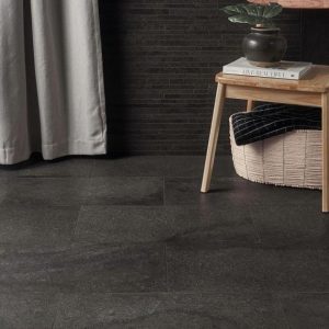 Outdoor & Pavers | 1 sq. ft. Acadia Charcoal Black 12×24 Limestone Look Matte Porcelain Tile Charcoal Black Commercial Floor Charcoal Black