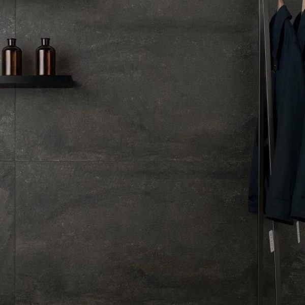 Outdoor & Pavers | 1 sq. ft. Acadia Charcoal Black 24×48 Limestone Look Matte Porcelain Tile Charcoal Black Bathroom Bathroom