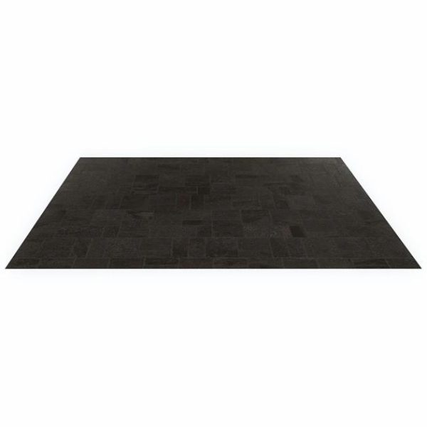 Outdoor & Pavers | 1 sq. ft. Acadia French Pattern Charcoal Black Limestone Look Matte Porcelain Mosaic Tile Charcoal Black Bathroom Bathroom