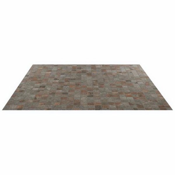 Outdoor & Pavers | 1 sq. ft. Acadia Iron Gray 2×2 Slate Look Matte Porcelain Mosaic Tile Iron Gray Bathroom Bathroom