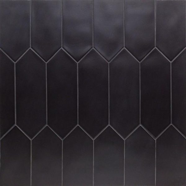 Outdoor & Pavers | 1 sq. ft. Aliante Black 4×12 Picket Matte Porcelain Tile  Black Backsplash & Kitchen Backsplash & Kitchen