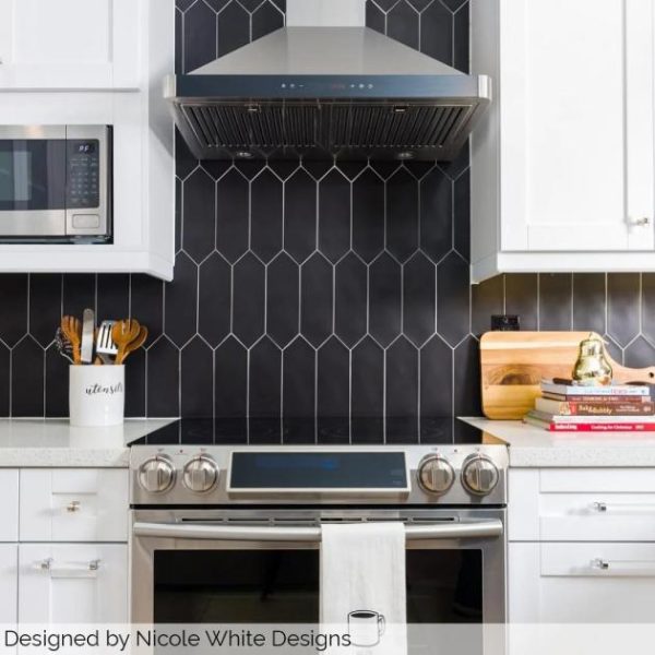 Outdoor & Pavers | 1 sq. ft. Aliante Black 4×12 Picket Matte Porcelain Tile  Black Backsplash & Kitchen Backsplash & Kitchen