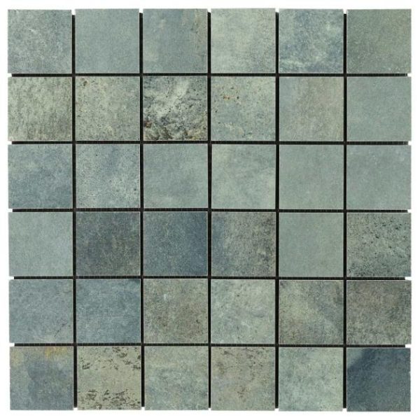 Outdoor & Pavers | 1 sq. ft. Angela Harris Flatiron Aquamarine 2×2 Porcelain Matte Mosaic Aquamarine Backsplash & Kitchen Aquamarine