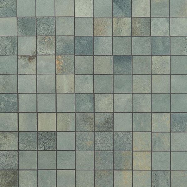 Outdoor & Pavers | 1 sq. ft. Angela Harris Flatiron Aquamarine 2×2 Porcelain Matte Mosaic Aquamarine Backsplash & Kitchen Aquamarine