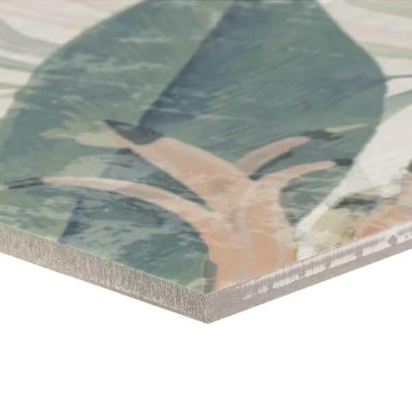 Outdoor & Pavers | 1 sq. ft. Angela Harris Wilder Spring Leaves Mural 8×8 Matte Porcelain Tile Spring Backsplash & Kitchen Backsplash & Kitchen