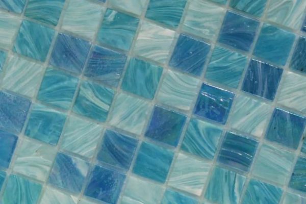 Outdoor & Pavers | 1 sq. ft. Aquatic Sky Blue 1×1 Squares Glass Polished Mosaic Tile Sky Blue Bathroom Bathroom