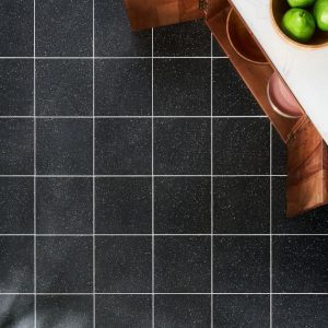 Outdoor & Pavers | 1 sq. ft. Art Geo Terrazzo Charcoal Gray 8×8 Matte Porcelain Tile Terrazzo Charcoal Bathroom Bathroom