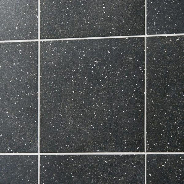 Outdoor & Pavers | 1 sq. ft. Art Geo Terrazzo Charcoal Gray 8×8 Matte Porcelain Tile Terrazzo Charcoal Bathroom Bathroom