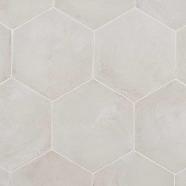 Outdoor & Pavers | 1 sq. ft. Ava Bianco 8″ Hexagon Matte Porcelain Tile Bianco Bathroom Bathroom