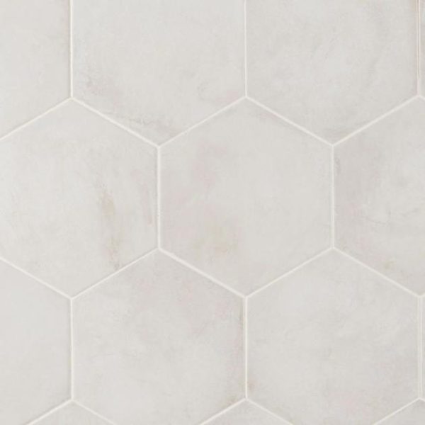 Outdoor & Pavers | 1 sq. ft. Ava Bianco 8″ Hexagon Matte Porcelain Tile Bianco Bathroom Bathroom