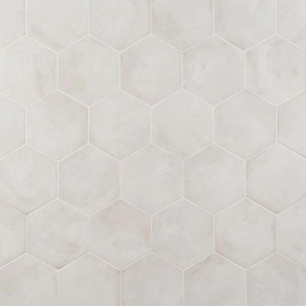 Outdoor & Pavers | 1 sq. ft. Ava Bianco 8″ Hexagon Matte Porcelain Tile Bianco Bathroom Bathroom