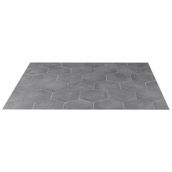 Outdoor & Pavers | 1 sq. ft. Ava Charcoal Black 8″ Hexagon Matte Porcelain Tile Charcoal Bathroom Bathroom