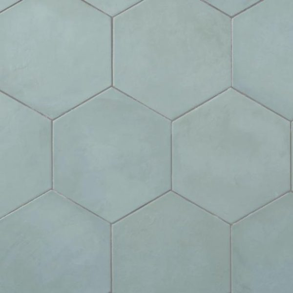 Outdoor & Pavers | 1 sq. ft. Ava Green Cielo 8″ Hexagon Matte Porcelain Tile Green Bathroom Bathroom