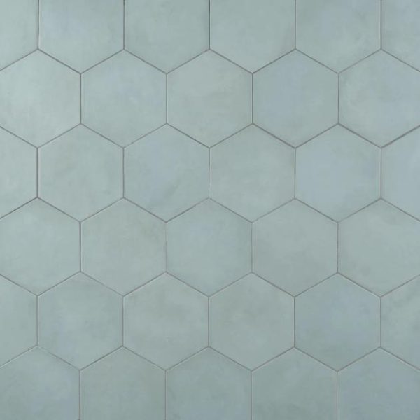 Outdoor & Pavers | 1 sq. ft. Ava Green Cielo 8″ Hexagon Matte Porcelain Tile Green Bathroom Bathroom