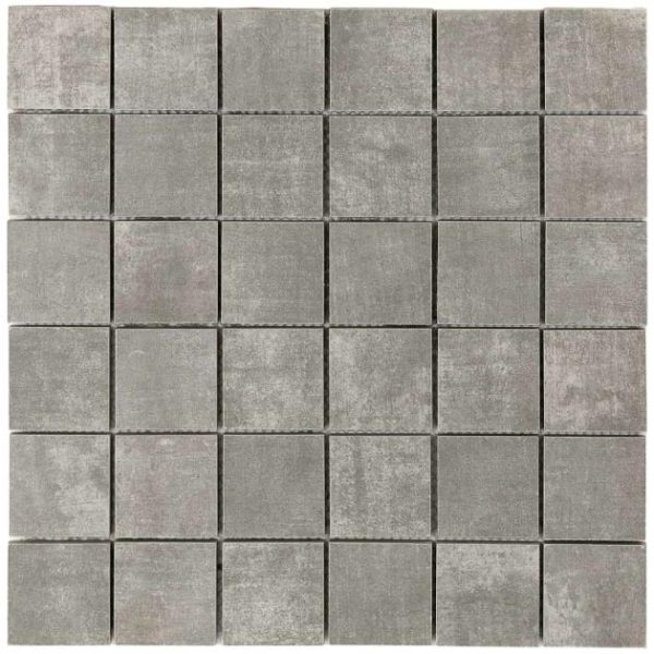 Outdoor & Pavers | 1 sq. ft. Basic Cement Ash 2×2 Matte Porcelain Mosaic Tile Ash Bathroom Ash