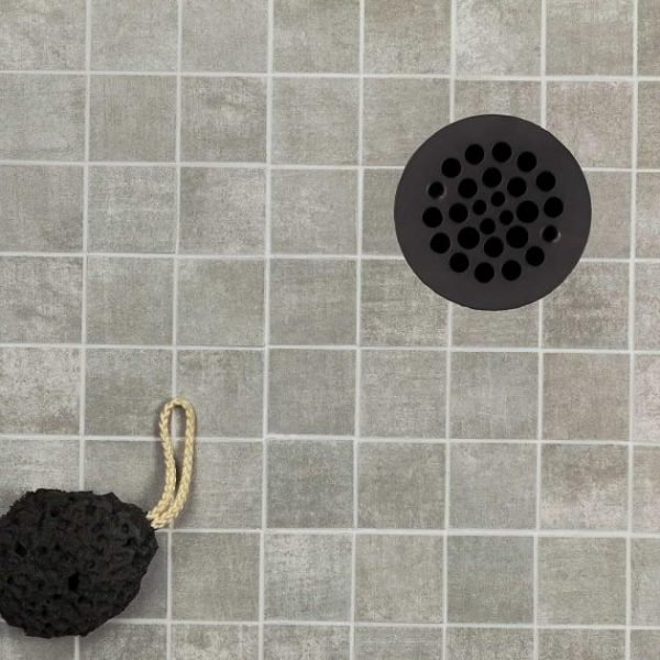 Outdoor & Pavers | 1 sq. ft. Basic Cement Ash 2×2 Matte Porcelain Mosaic Tile Ash Bathroom Ash