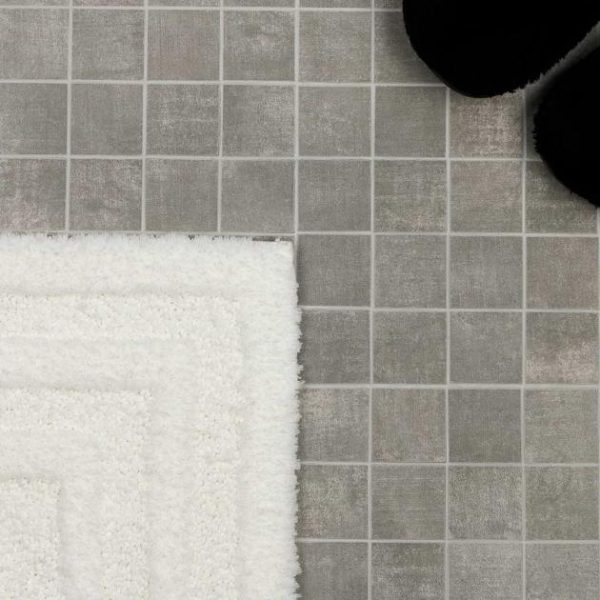 Outdoor & Pavers | 1 sq. ft. Basic Cement Ash 2×2 Matte Porcelain Mosaic Tile Ash Bathroom Ash