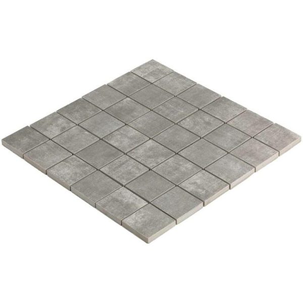 Outdoor & Pavers | 1 sq. ft. Basic Cement Ash 2×2 Matte Porcelain Mosaic Tile Ash Bathroom Ash