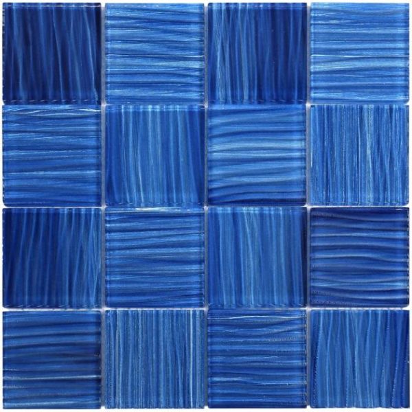 Outdoor & Pavers | 1 sq. ft. Bimini Cobalt 3×3 Polished Glass Mosaic Cobalt Backsplash & Kitchen Backsplash & Kitchen