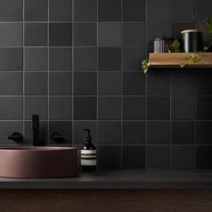 Outdoor & Pavers | 1 sq. ft. Born Charcoal Gray 5×5 Matte Porcelain Tile Charcoal Gray Backsplash & Kitchen Backsplash & Kitchen