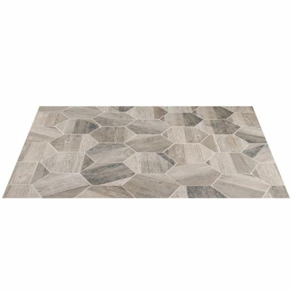 Outdoor & Pavers | 1 sq. ft. Caribou Olive Esagona 8″ Hexagon Matte Porcelain Wood Look Tile Olive Bathroom Bathroom