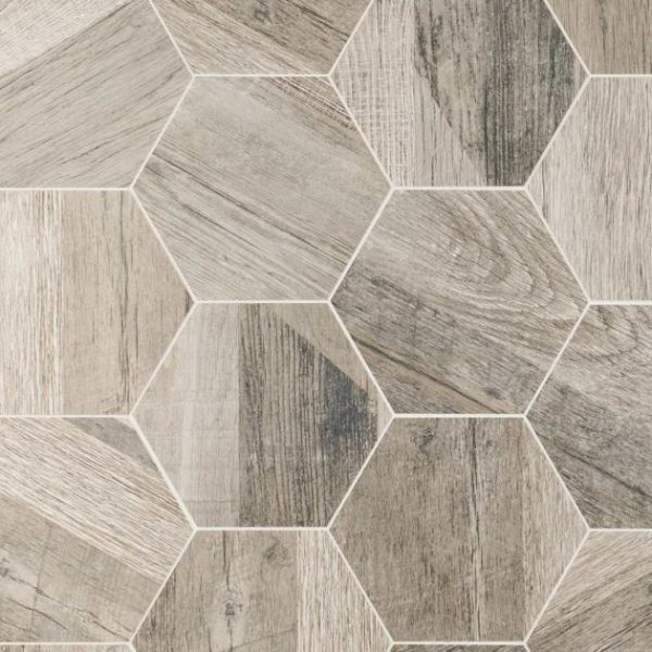 Outdoor & Pavers | 1 sq. ft. Caribou Olive Esagona 8″ Hexagon Matte Porcelain Wood Look Tile Olive Bathroom Bathroom