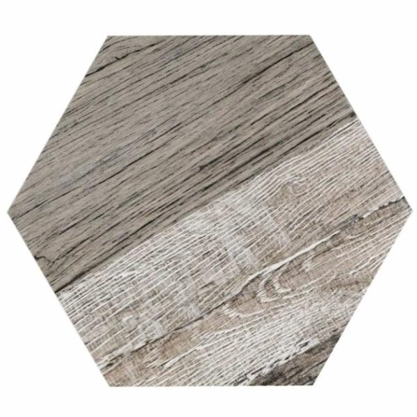 Outdoor & Pavers | 1 sq. ft. Caribou Olive Esagona 8″ Hexagon Matte Porcelain Wood Look Tile Olive Bathroom Bathroom