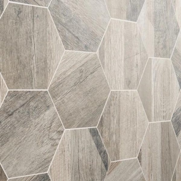 Outdoor & Pavers | 1 sq. ft. Caribou Olive Esagona 8″ Hexagon Matte Porcelain Wood Look Tile Olive Bathroom Bathroom