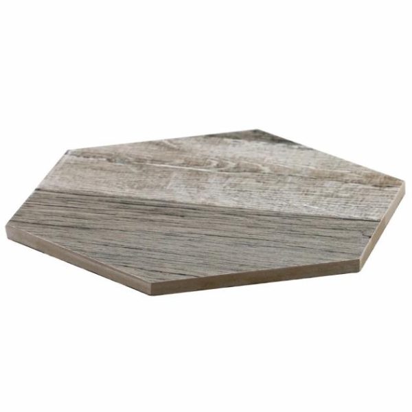 Outdoor & Pavers | 1 sq. ft. Caribou Olive Esagona 8″ Hexagon Matte Porcelain Wood Look Tile Olive Bathroom Bathroom