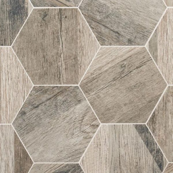 Outdoor & Pavers | 1 sq. ft. Caribou Olive Esagona 8″ Hexagon Matte Porcelain Wood Look Tile Olive Bathroom Bathroom