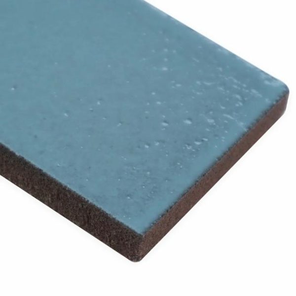 Outdoor & Pavers | 1 sq. ft. Color One Turquoise Blue 2×8 Glossy Lava Stone Tile Turquoise Backsplash & Kitchen Backsplash & Kitchen